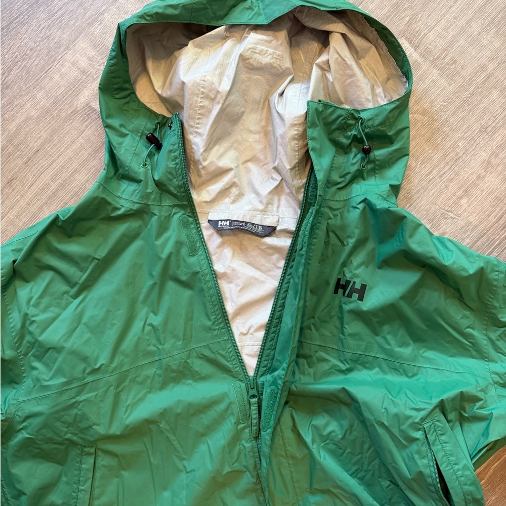 Men’s Green Helly Hansen Loke Waterproof Rain Jacket XL